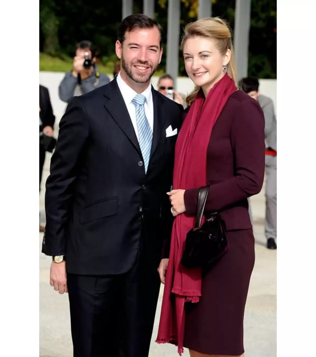 La pareja se mostró relajada.