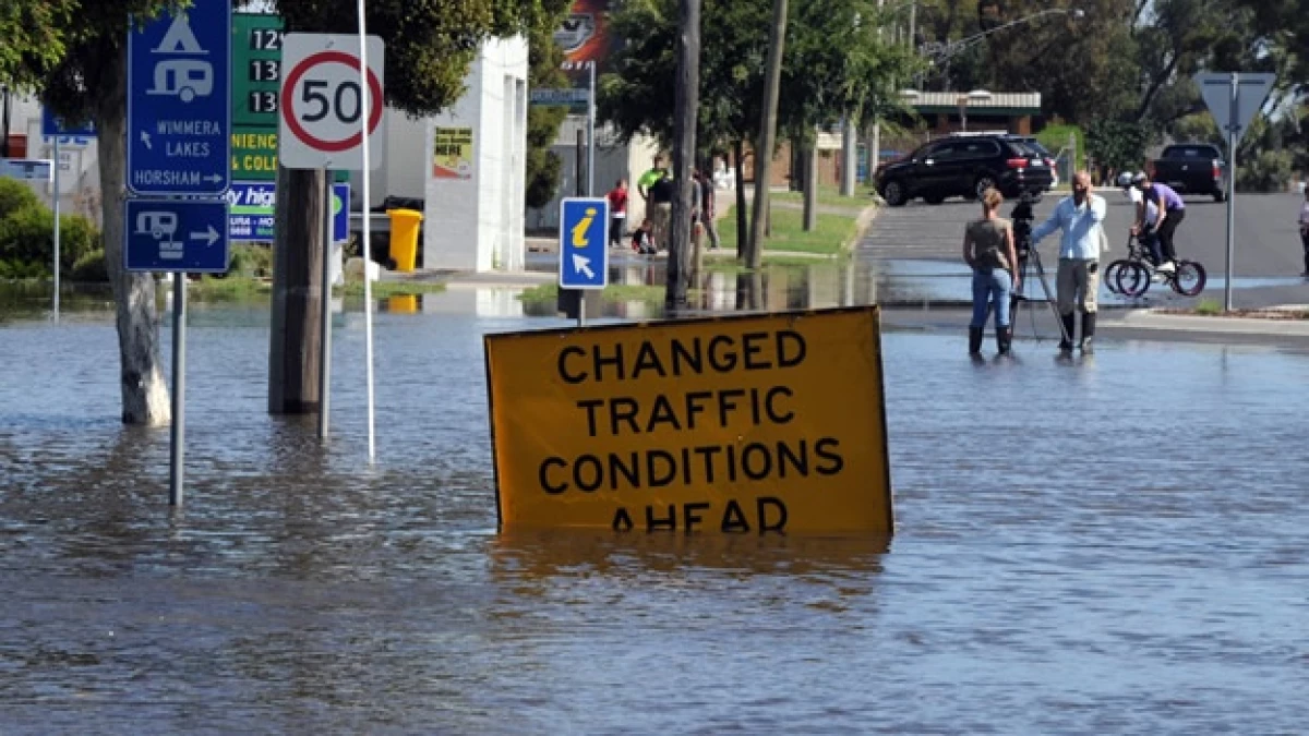 Inundaciones Horsham Australia caminos cerrados