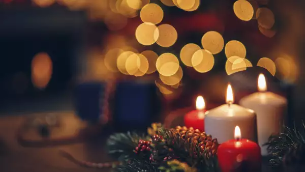 Velas con olor navideño