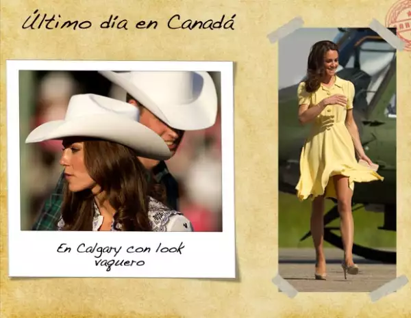 En su último día en Canadá Kate tuvo un pequeño accidente con su vestido de Jenny Packham, el culpable fue el viento.