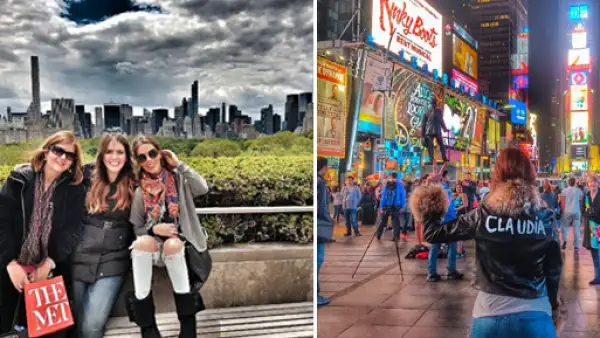 Durante su paso por Nueva York, la actriz mexicana no perdió oportunidad de tomarse una foto en el Met, donde de la forma más casual la ex de Tom Cruise se encuentra de paso.
