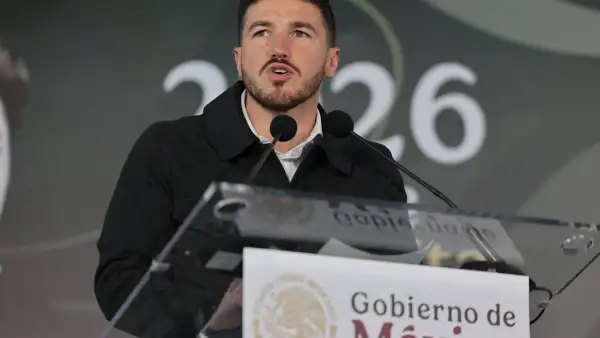 El gobernador de Nuevo León, Samuel García, durante un evento público.