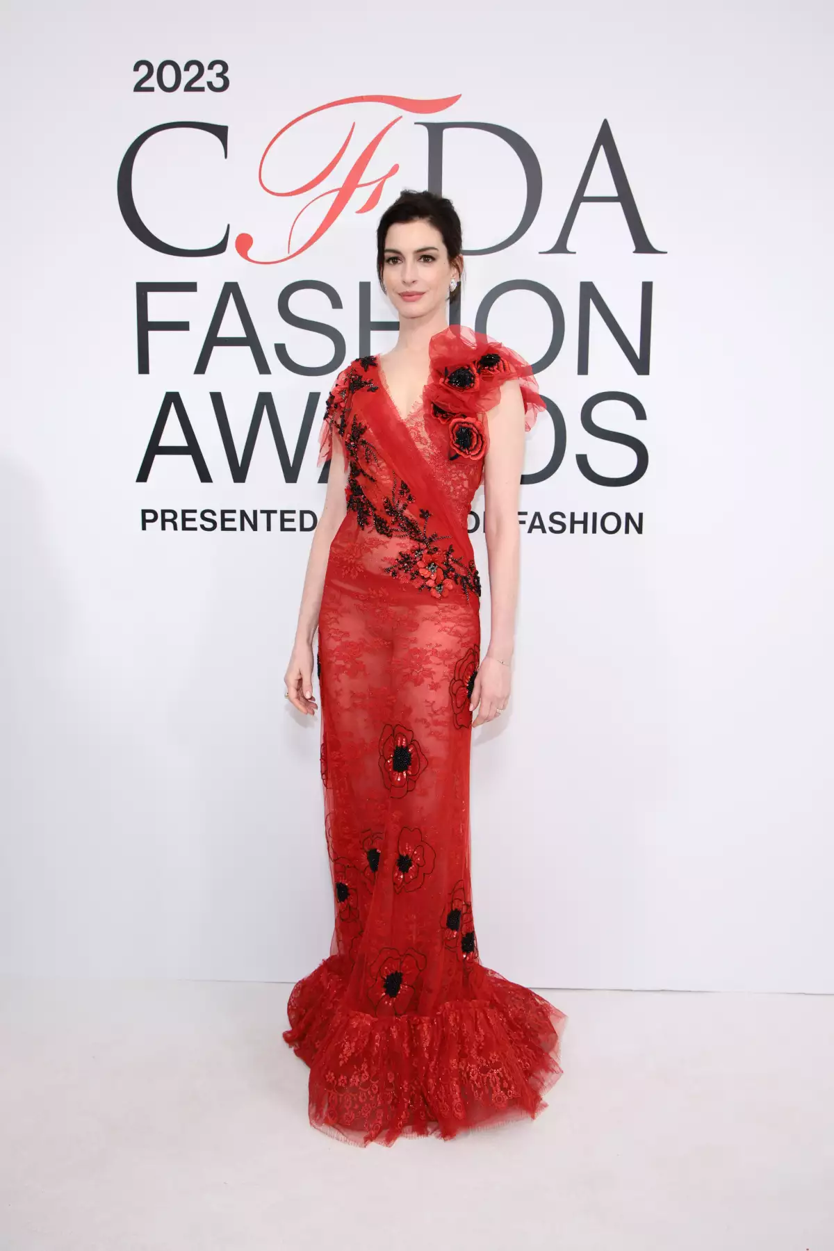 El segundo look firmado por Rodarte de Anne Hathaway en los CFDA Awards.