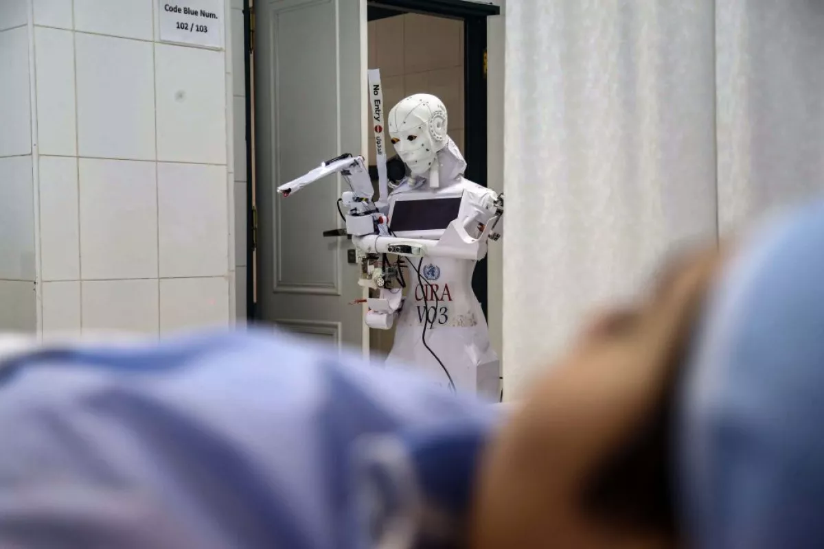 Coronavirus testing robot in Egypt