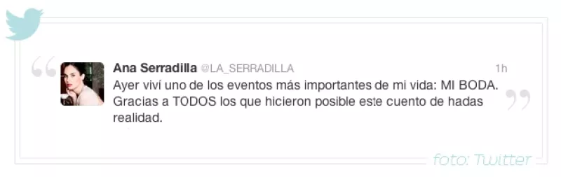 La actriz mexicana tomó por sorpresa a todos cuando comentó en Twitter que contrajo matrimonio el 12 de diciembre.