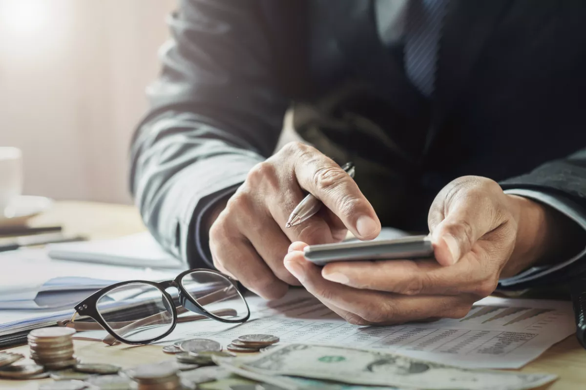 accountant working in office. business finance and accounting concept