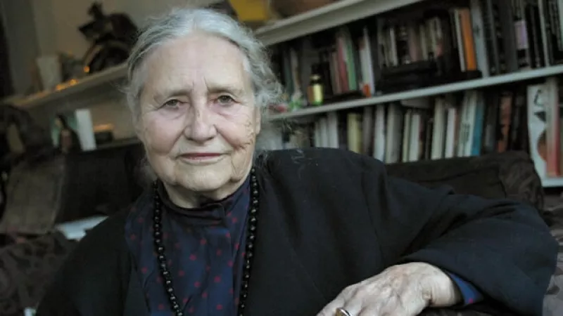 Retrato de escritora britanica Doris Lessing