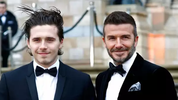 Brooklyn Beckham y David Beckham 