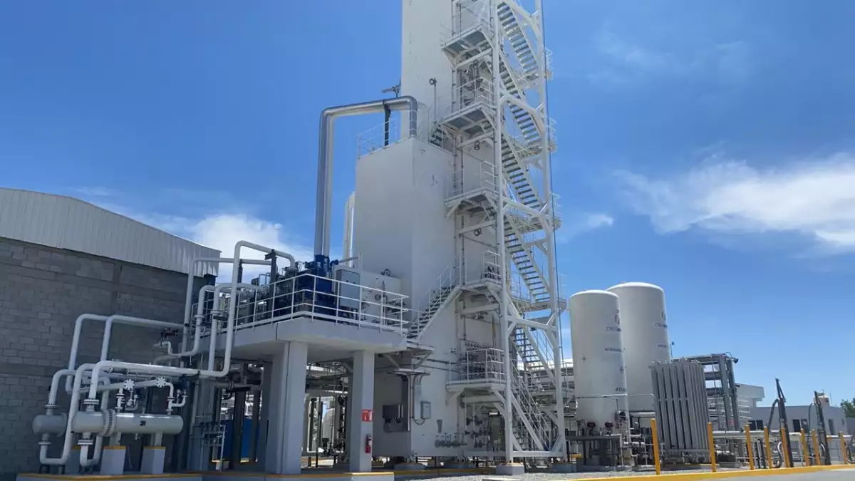 La fábrica de Grupo Infra una capacidad para producir 150 toneladas diarias de estos gases criogénicos. (Cortesía)