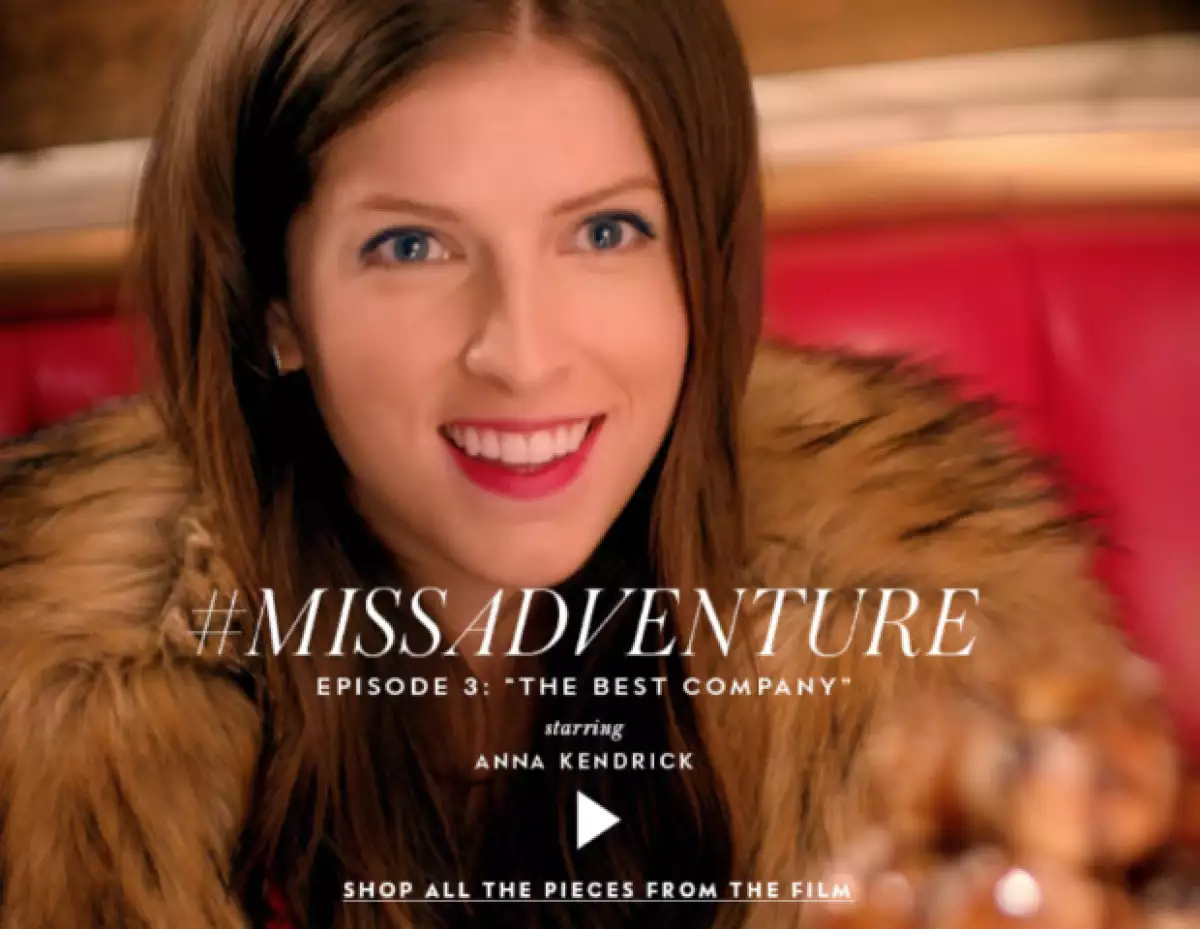 Por tercera ocasión la actriz y cantante protagonista un episodio para la saga #MissAdventure de la firma. En esta ocasión la acompaña la periodista para mostrar las propuestas de otoño-invierno 2015.