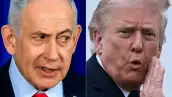 Esta combinación de imágenes creadas el 3 de junio de 2026 muestra (I/R) al primer ministro israelí Benjamin Netanyahu en Jerusalén el 19 de marzo de 2026 y al presidente estadounidense Donald Trump en Morristown, Nueva Jersey, el 22 de mayo de 2026.