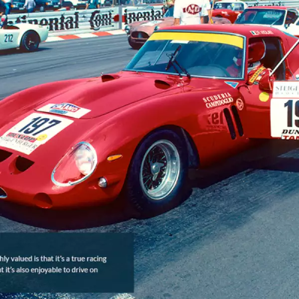 2.	Una de las razones por las que el GTO está tan valuado es que es un auto de carreras, y uno de los mejores, pero también es fácil de manejar en la calle.