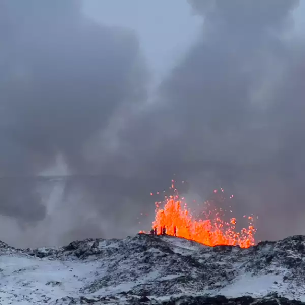 erupción volcánica en Islandia