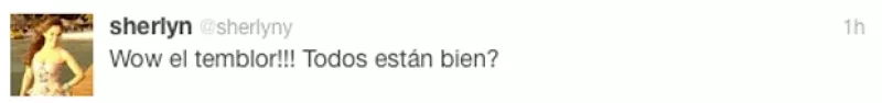 Después del sismo de 7.8 grados Richter, según el Servicio Sismológico Nacional, ocurrido esta tarde, los famosos no tardaron en compartir a través de Twitter sus impresiones.