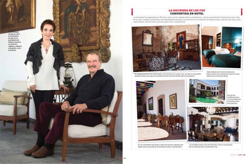 La pareja nos hizo hincapié en que su caso es el primero en que un ex presidente de México muestra su entorno, regalos y objetos a la gente, en la hacienda.