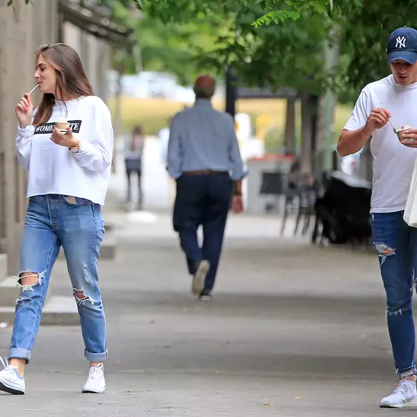 Chicharito y Andrea Duro en Madrid