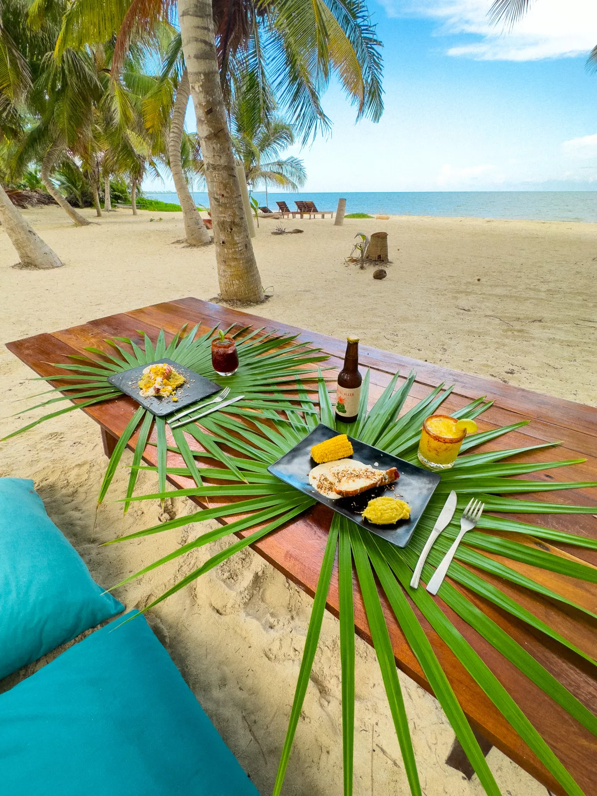 Un almuerzo en la playa de Tulum, México