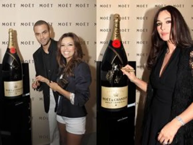 Las actrices forman parte de la lista de celebridades y cineastas que participarán en la firma de una de las botellas de champagne Moët que serán donadas de manera caritativa a instituciones sociales