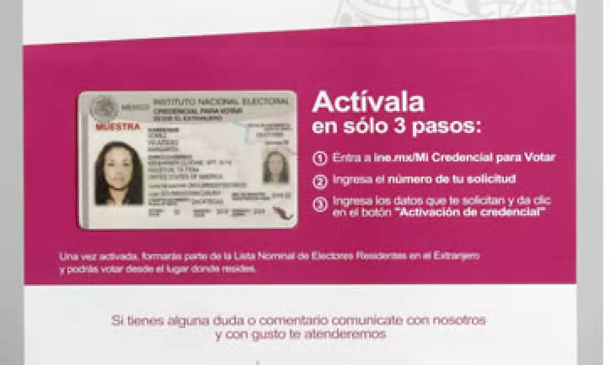 Credencial para votar con fotografía que los mexicanos utilizarán en el extranjero. (Foto: Notimex/Archivo)