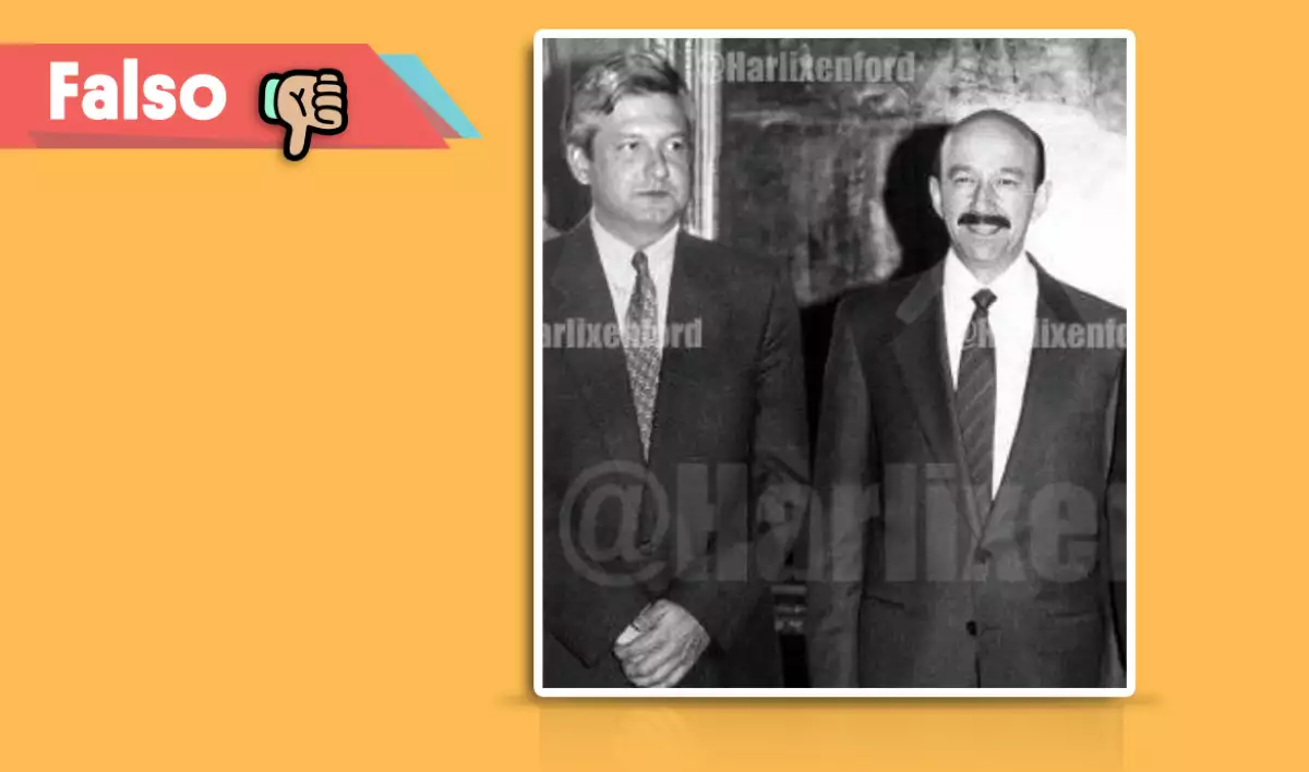 Foto falsa Amlo - Salinas