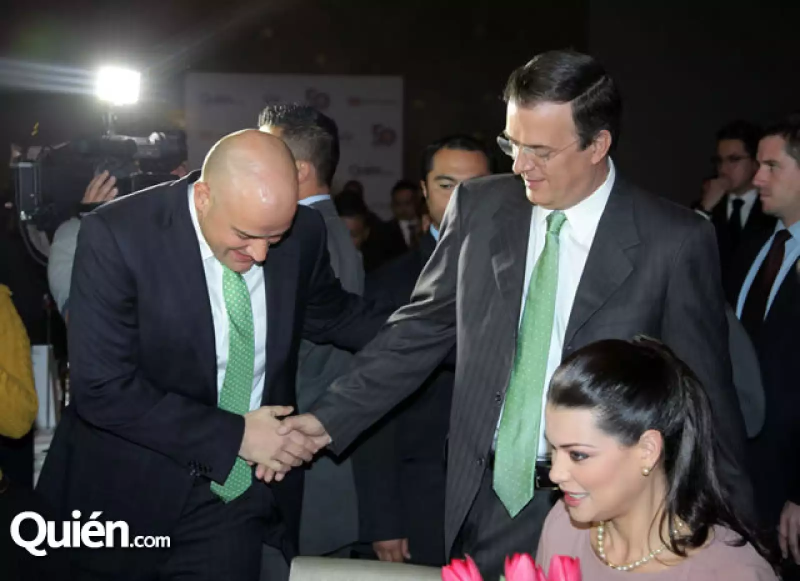 Manuel Rivera, Marcelo Ebrard, Rosalinda Bueso.