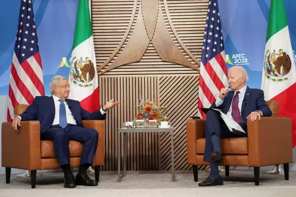 U.S. President Biden meets with Mexican President Lopez Obrador