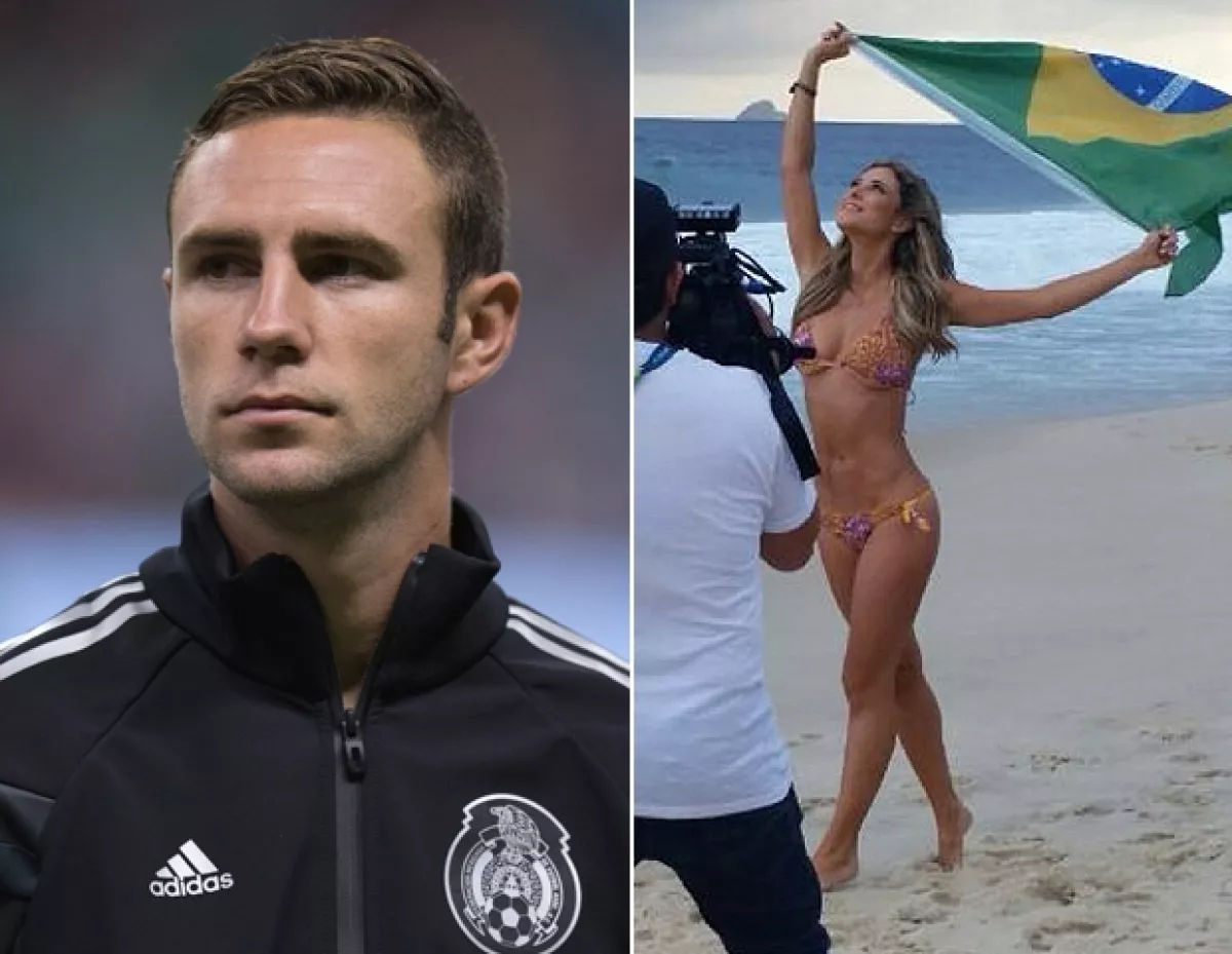 Miguel Layún y Vanessa, dos mexicanos en Brasil.