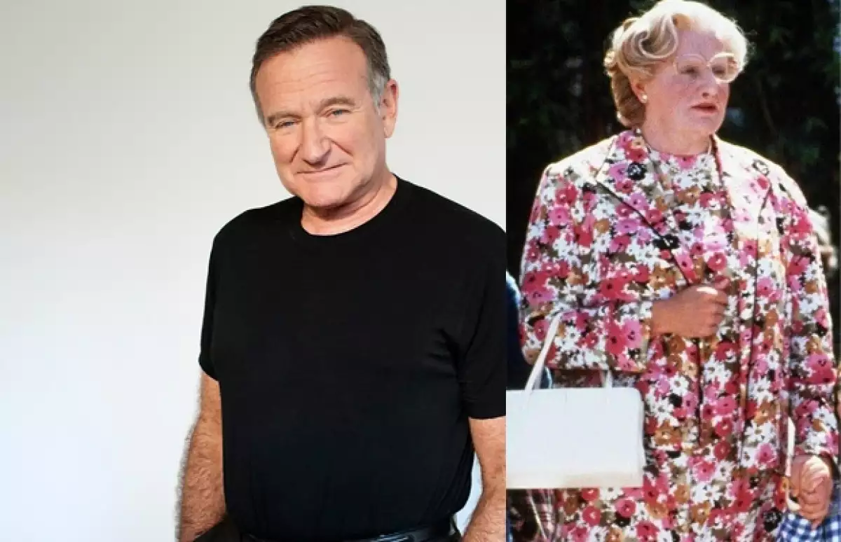 Robin Williams se transformó en Mrs. Doubtfire.