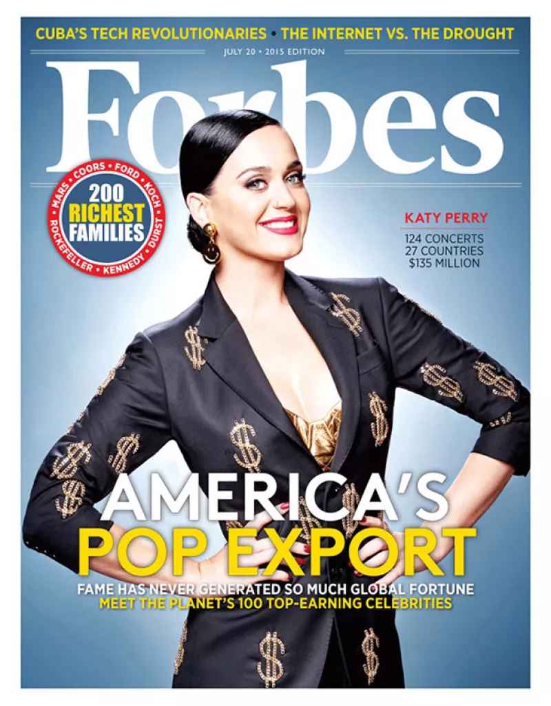 ¿Taylor, Beyoncé o One Direction? ¡No! La revista Forbes ha revelado la lista de las 100 celebridades mejor pagadas del espectáculo, y la intérprete de “Dark Horse” es quien lleva la delantera.