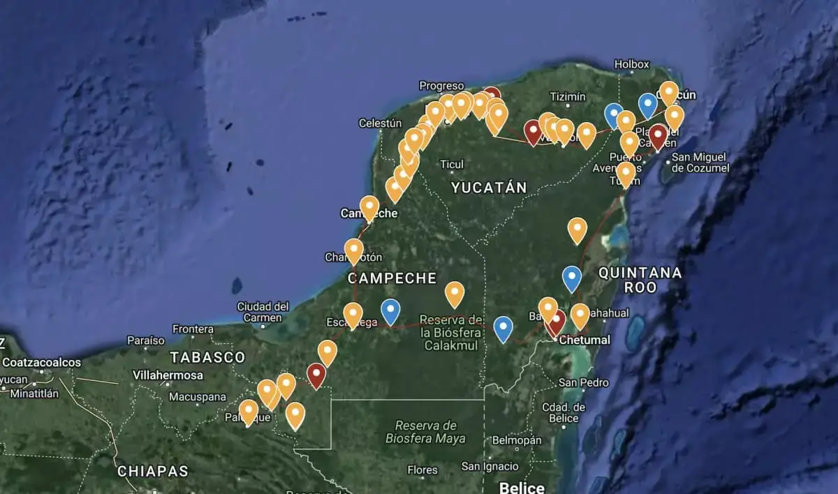 Ruta del Tren Maya: estaciones y recorrido