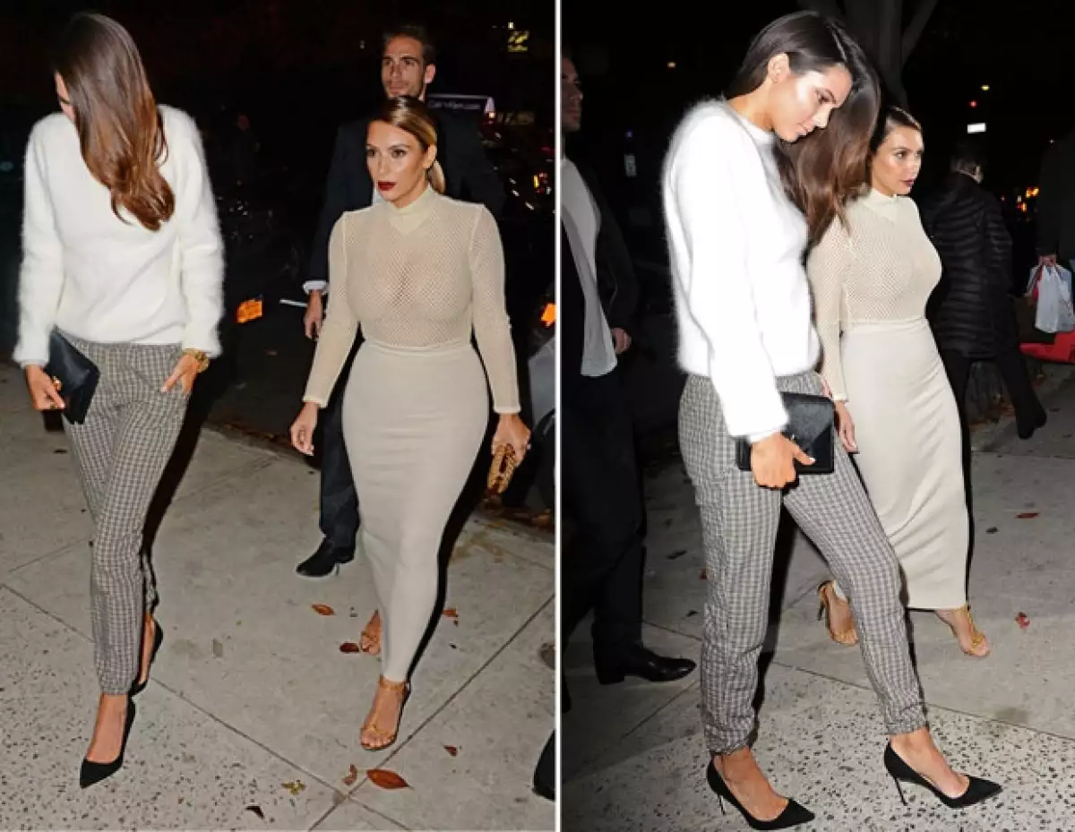 Kendall Jenner se negó a posar para las cámaras en su entrada a la exhibición.