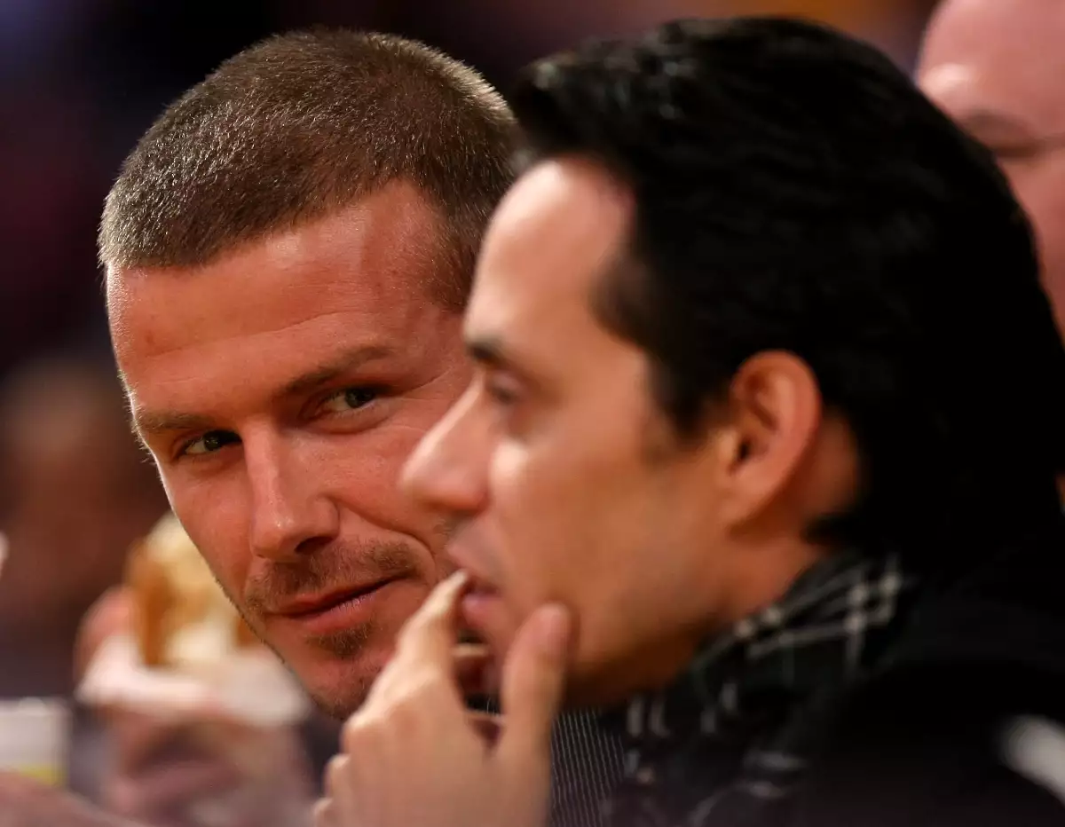 David Beckham y Marc Anthony