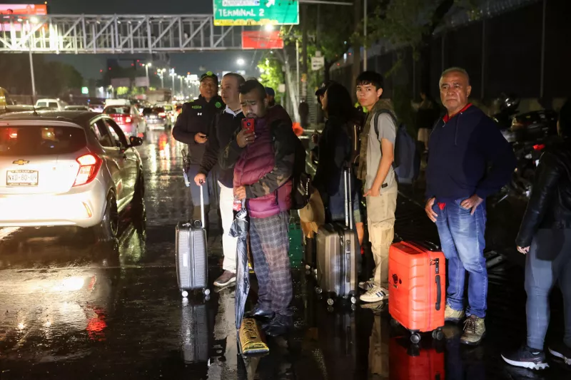 Heavy rainfall in Mexico City