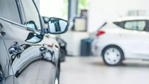 New cars at dealer showroom