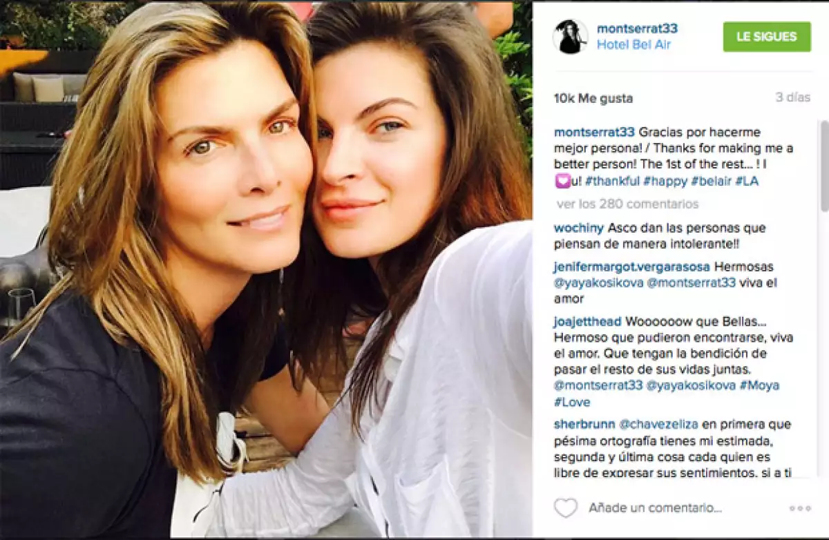 La conductora le dedicó a Yaya Kosikova un espectacular en Los Ángeles, y todo parece indicar que es con motivo de su primer año juntas.