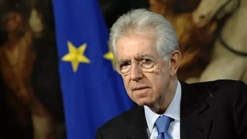 monti durante una reunion en el palacio de gobierno 