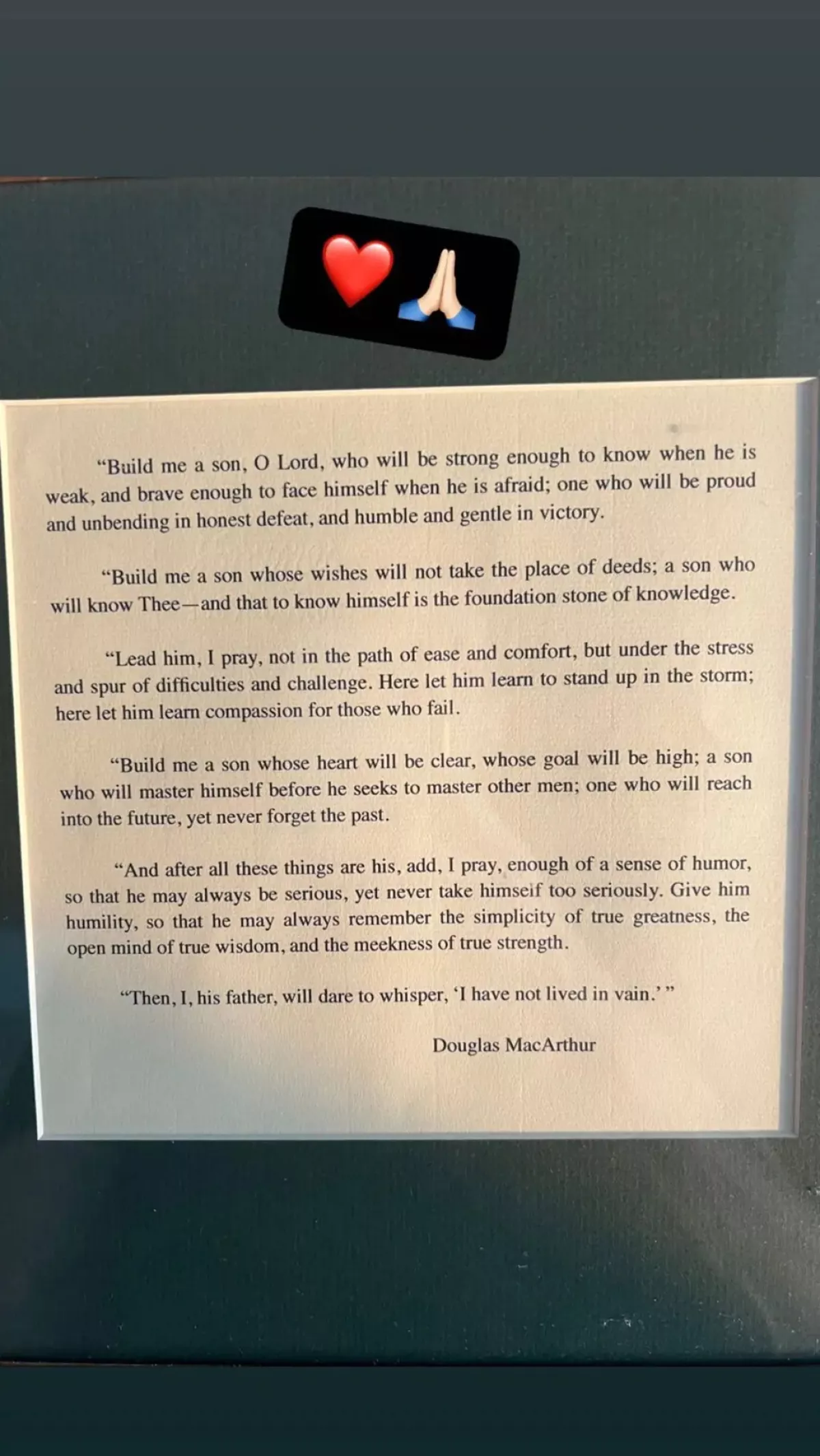 Oración de Tom Brady