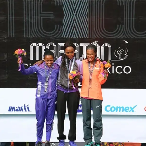 Misikir Mekonnen,Amara Alene y Abra Briset