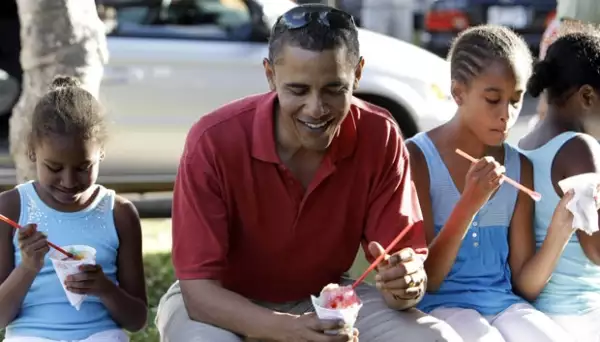 Barack Obama tiene dos debilidades: el helado y sus hijas.