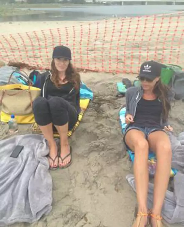 La diseñadora de modas compartió esta imagen de Malibú.