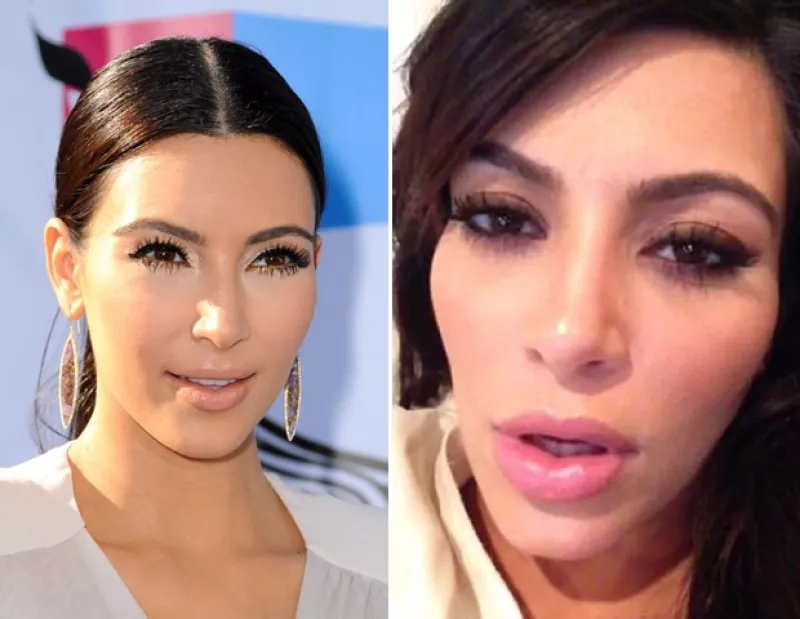 Kardashian subió un video a su cuenta de Keek, donde les dijo a sus fans que estaba aburrida y con mucho sueño. El clip no tiene mucho contenido, pero lo que sobresale son sus labios.