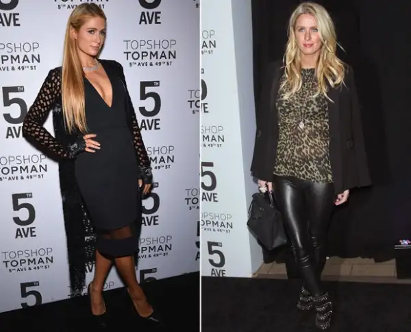 Paris y Nicky Hilton lucieron sus versiones más fashionistas para la ocasión.