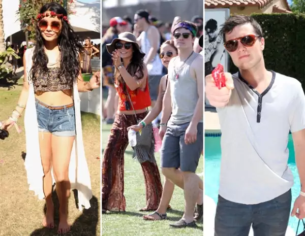 Vanessa Hudgens y Josh Hutcherson en Coachella.
