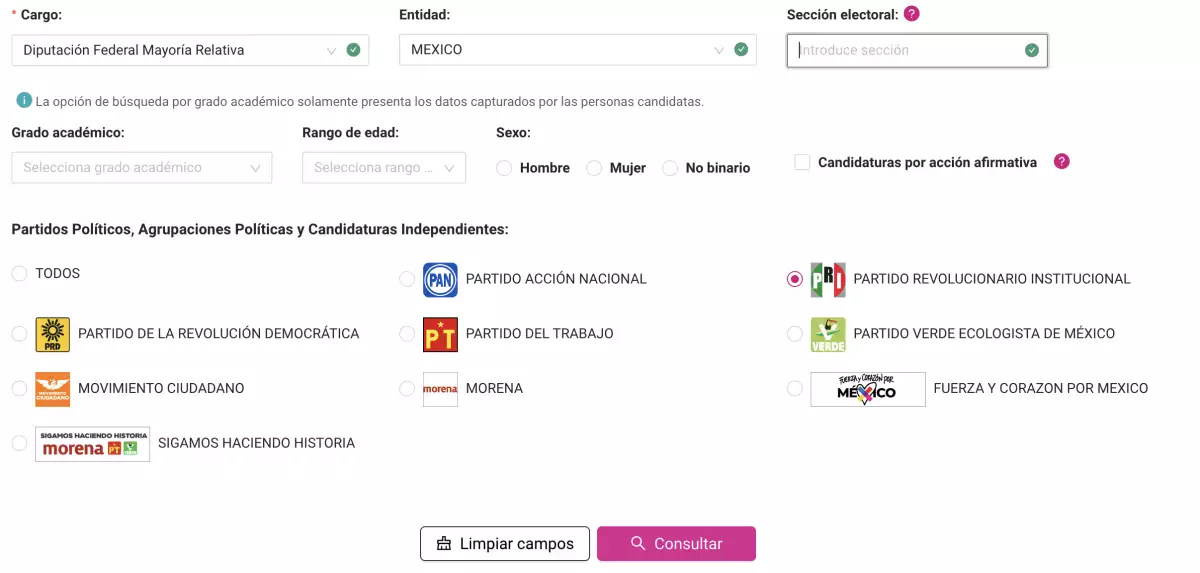 consultar candidatos diputados