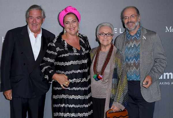 Foto: Shutterstock; Bruno Ragazzi, Angela Missoni, Rosita Missoni y Luca Missoni