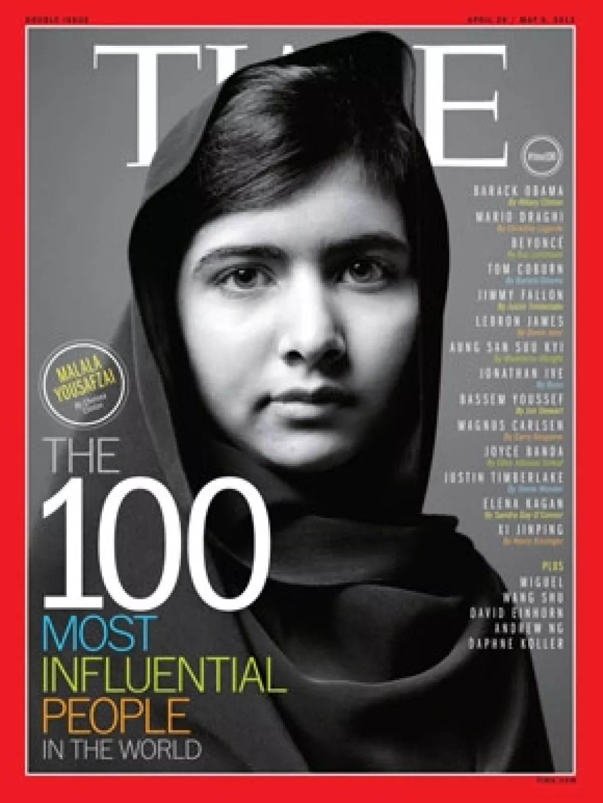 Malala apareció en la revista Time como una de 100 personalidades más influyentes del mundo.