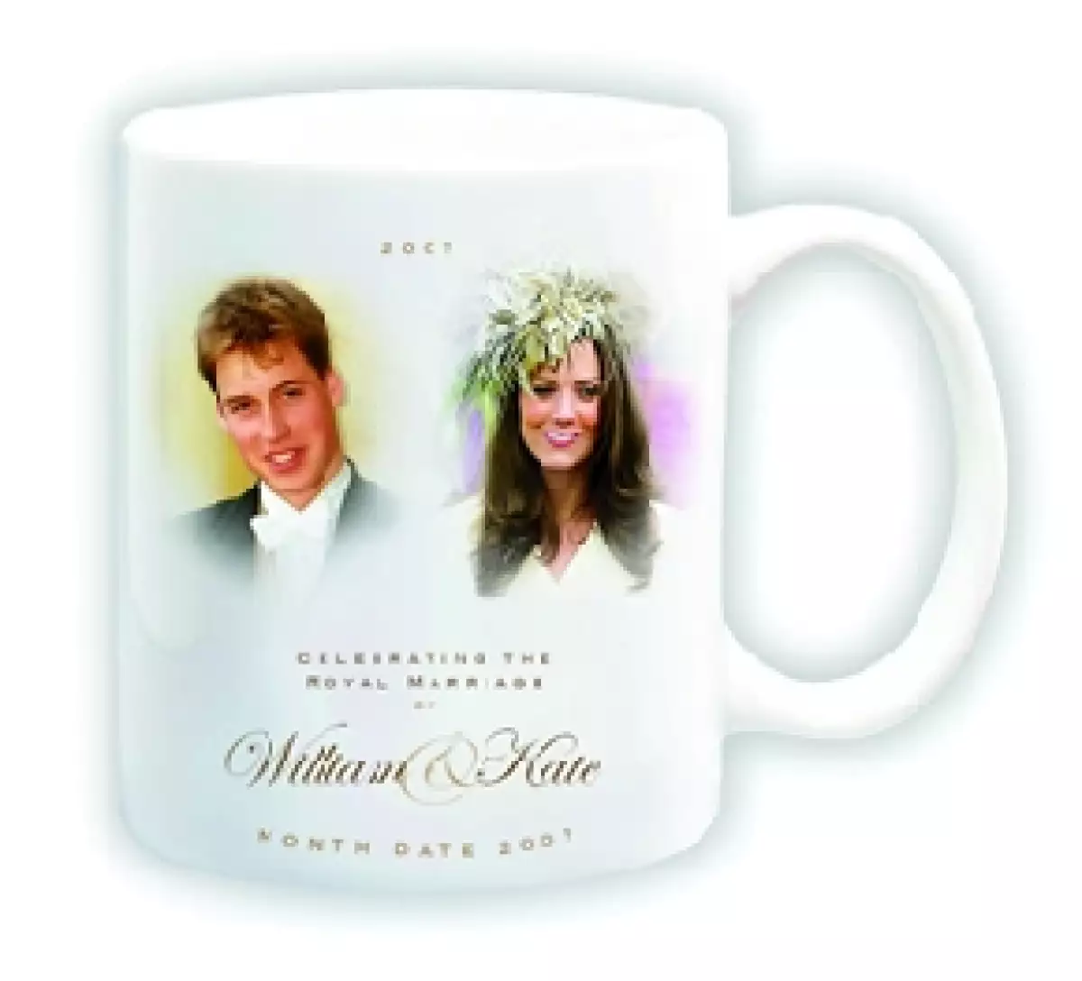 Dede 2006 se elabora en Inglaterra este tipo de `recuerdos´ en honor a la esperada boda.