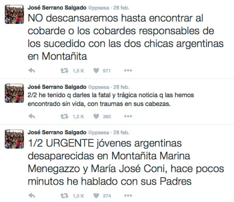 El gobierno de Ecuador infromó todo lo que estba pasando con el caso de las turistas argentinas.