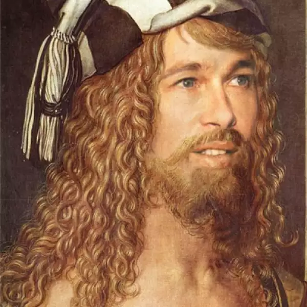 Brad Pitt fue pintado como Albrecht Dürer (1471-1528).