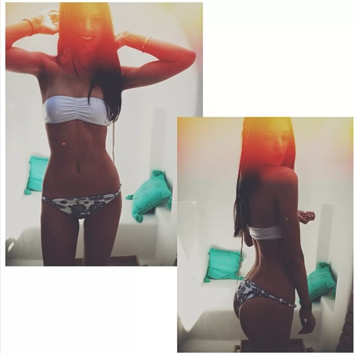 Kendall disfrutando de su viaje por Grecia.